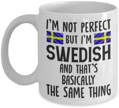 מצחיק שוודי מתנה / אני לא מושלם אבל אני שוודי קפה ספל / מתנת רעיון עבור שוודי גברים ונשים | מצחיק שוודי בעל